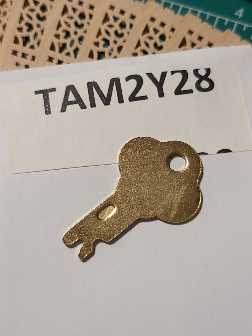 Vintage Gold Key with Rounded Bow